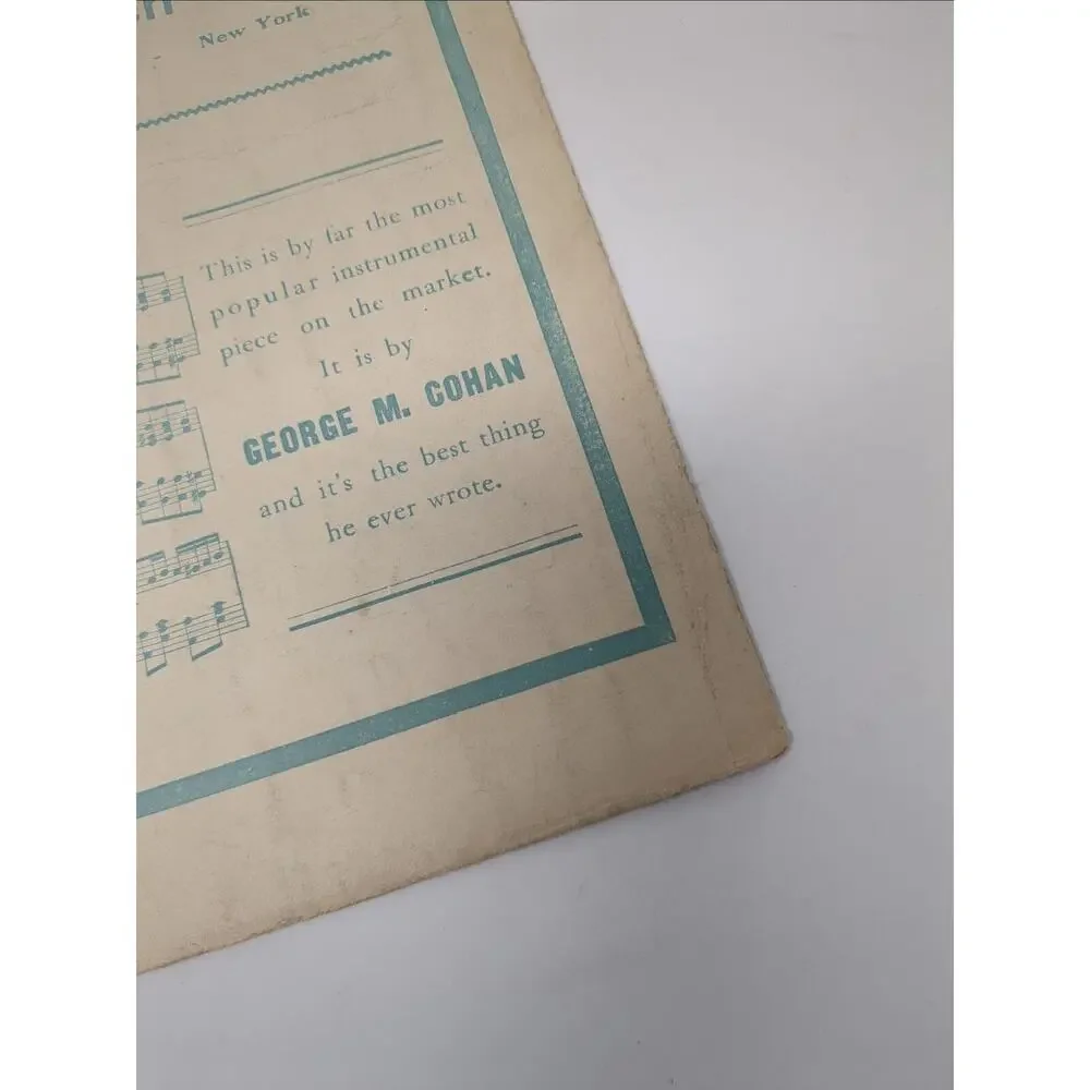 1906 Popularity Sheet Music by Geo M‎ Cohan Yankee Doodle Cohan